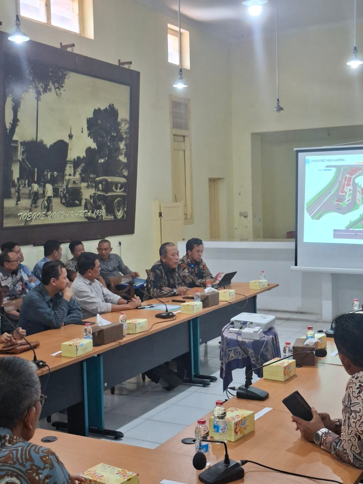 Paparan renana Progres Rest Area yang disampaikan oleh Direktur Teknik PT Jasamarga Jogja Solo