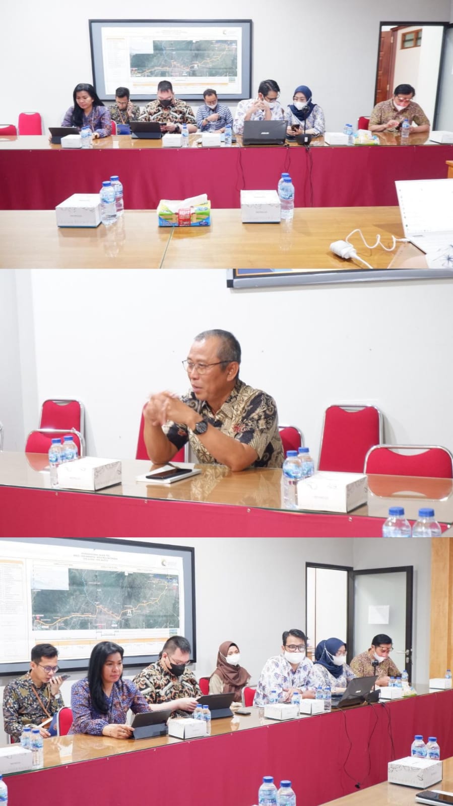 Pemaparan progres yang dijelaskan lansung oleh Pristi Wahyono selaku Direktur Teknik PT Jogjasolo Marga Makmur