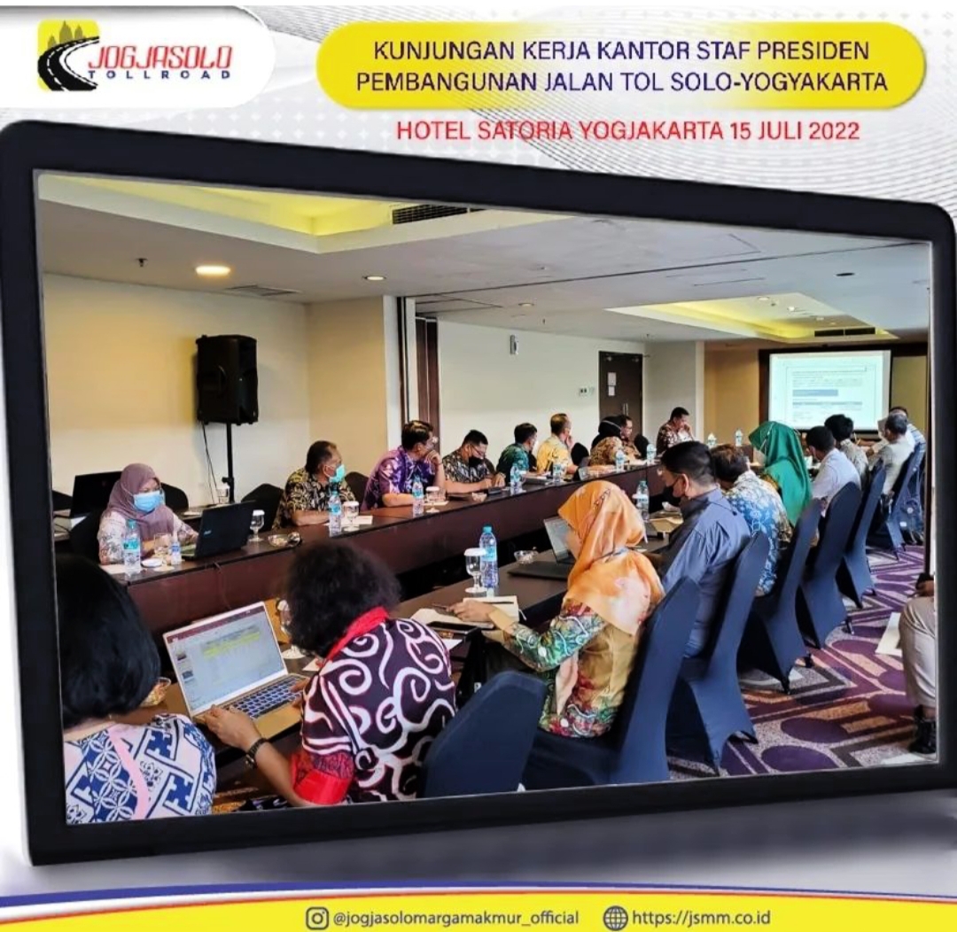 Pemaparan Progress kepada stakeholder terkait seperti Pemerintah daerah Provinsi Jawa Tengah , Pemerintah D.I.Yogjakarta, Pemerintah daerah Kabupaten Boyolali, Pemerintah daerah Kabupaten Karanganyar, Pemerintah daerah Kabupaten Klaten, Kantor wilayah BPN Provinsi Jawa Tengah,Kantor wilayah BPN Provinsi D.I.Yogjakarta , Kantor Pertahanan Kabupaten Boyolali, Kantor Pertahanan Kabupaten Karanganyar, Kantor Pertahanan kabupaten Klaten,PPK pengadaan Tanah Jalan Tol Solo-Yogjakarta