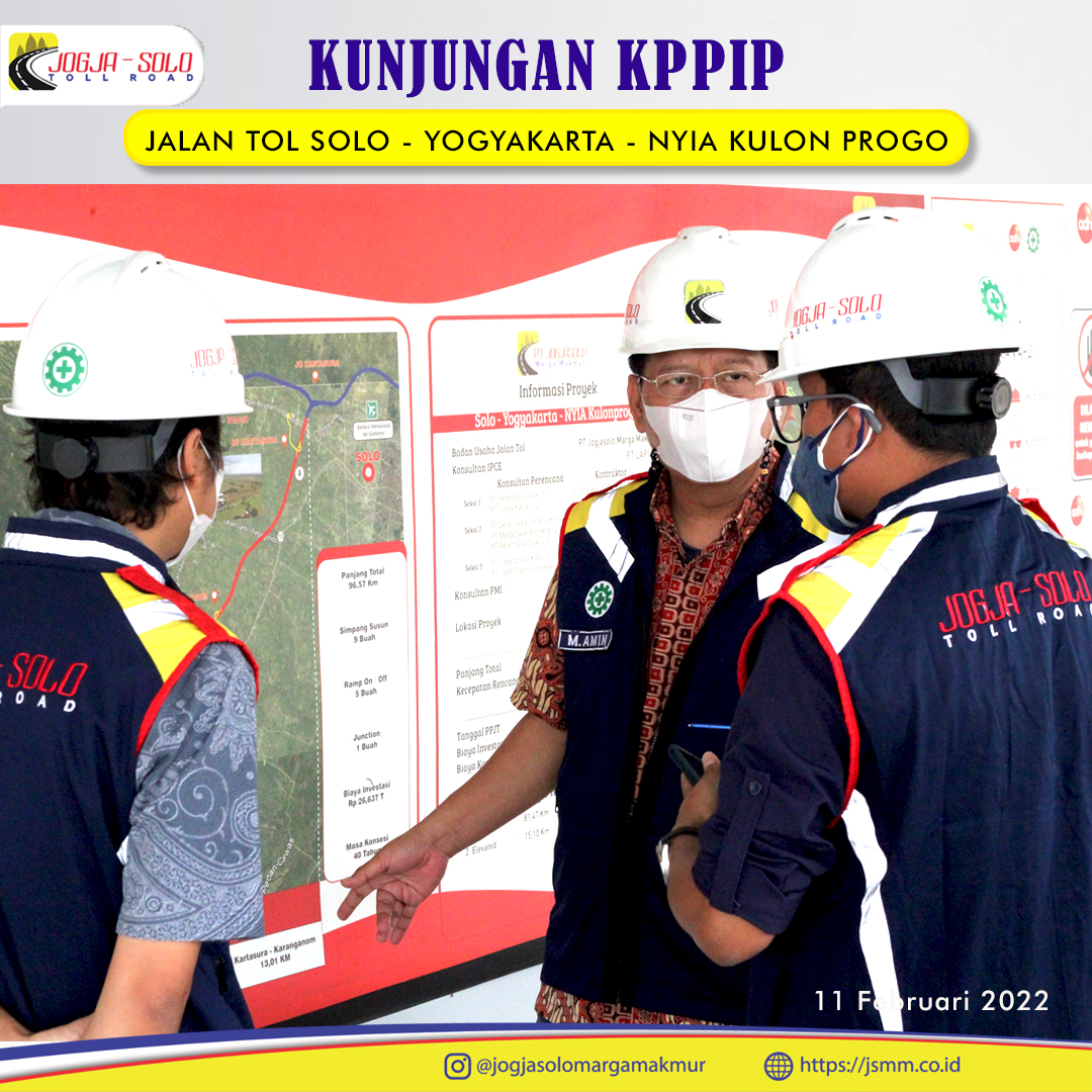 Pemaparan progress oleh Pimpinan Proyek & General Manager Lahan & Utilitas ke pimpinan Kepala Divisi Jalan,Transportasi dan Infrastruktur Sumber Daya Air PMO KPPIP; Djoko Wibowo